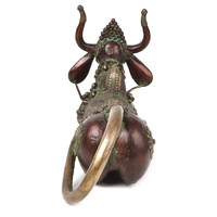 Figura de bronce dorado de latón indio hecho a mano, figura de escultura de Lord Nandi Bull, estatua para decoración del hogar, artículos de regalo, ND-05 al por mayor
