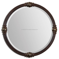 Miroir antique décoratif en forme de tournesol, magnifique mur métallique argenté