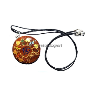 Proveedor de colgante de metal Chakra: colgantes tallados de chakra de jaspe rojo - Product Image 1