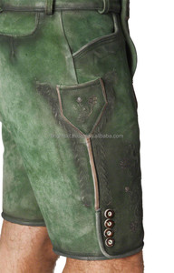 เยอรมนี Lederhose Bavarian สีเขียวหนังกางเกงหนังกางเกงกางเกงขาสั้น (เยอรมนี Lederhosen) - Product Image 2