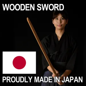 Traditional And Classic Wooden Sword With Japanese Oak Made in Japan, Great Substitute for Bamboo Sword
