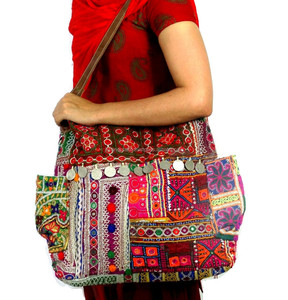 Bolso Banjara Vintage Bolso de mano con correa de cuero para mujer - Product Image 1
