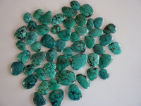 Pierres taillées vertes turquoise naturelles, formes mélangées, taille personnalisée, pierres précieuses provenant des États-Unis