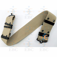 Ceinture tactique professionnelle en cuir PVC et coton OEM, boucle à dégagement rapide, unisexe, vert olive, écologique, pour les opérations sur le terrain et en extérieur