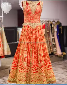 การออกแบบชุดแต่งงาน Anarkali เจ้าสาว