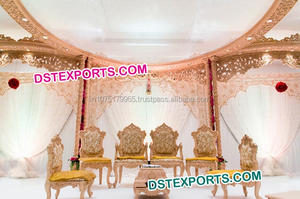 Sillas Mandap de Madera Tallada, Sillas Sankheda para Mandaps, Fabricante de Sillas para Mandaps de Boda en India, Sillas Decorativas para Bodas en EE. UU. - Product Image 5