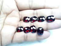 Batu Permata Garnet Merah Berkualitas Tinggi 100% Alami, Potongan Checkerboard Cushion, Batu Semi Mulia Lepas Untuk Pembuatan Perhiasan
