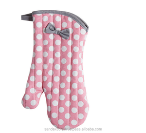 Mitaines de four en pur coton à pois avec mitaines de four de bonne qualité pour la cuisine - Product Image 2