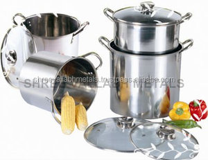 Ensemble classique écologique de 4 pièces de 12 Qt. Ensemble de casseroles en acier inoxydable par NEELKANTH / MAX FRESH - Product Image 2