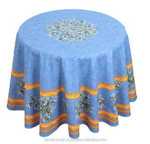 Ropa de mesa de hotel Ropa de mesa ecológica de poliéster con estampado en forma redonda a un precio asequible para venta al por mayor en la India - Product Image 1