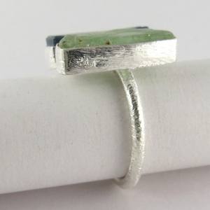 Kyanite prehnite 925แหวนเงินสเตอร์ลิงเครื่องประดับเงินแบบหยาบเครื่องประดับเงิน - Product Image 6