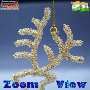 Adorno de Reno navideño con cuentas, decoración navideña interior, mesa festiva y acento de árbol para decoración navideña - Product Image 4