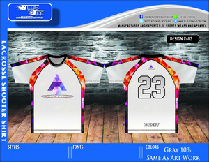 เสื้อลาครอสชูตเตอร์ ชุดกีฬาโพลีเอสเตอร์แบบกำหนดเอง ชื่อที่กำหนดเอง | |   การตัดแบบอัตโนมัติด้วยระบบตัดตามตัวเลขและแบบแปลน - Product Image 3