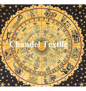 Tapiz de Mandala de astrología del zodiaco indio, colgante de pared de estilo Hippie y colcha, arte decorativo impreso para decoración del hogar - Product Image 1