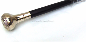 ไม้เท้าเดินออกแบบอย่างมีสไตล์ไม้เท้าทองเหลือง/ไม้เท้าโบราณที่สวยงาม/ไม้เท้าไม้เดินสีดำ - Product Image 4