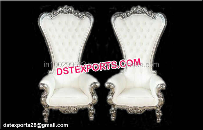 Latest Design Bridal Chairs Set Gold Plated Wedding Chairs Designer Bride and Groom Chair
