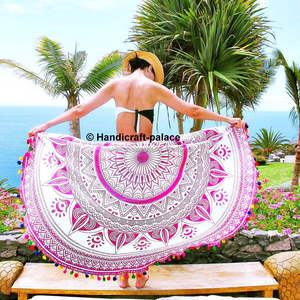 Tapiz indio hecho a mano de Mandala impreso Hippie Beach Throw Toalla Yoga Mat Decoración Mesa colgante de pared Artículos decorativos-Venta al por mayor - Product Image 2