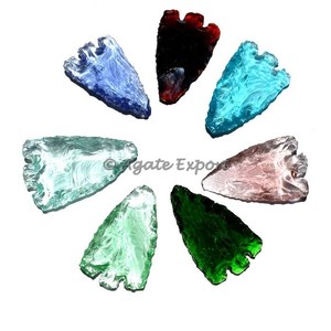 Hecho a mano Feng Shui & Love Style Ágata y obsidiana puntas de flecha piedra preciosa tallada piedra de cristal producto espiritual técnica de grabado - Product Image 5