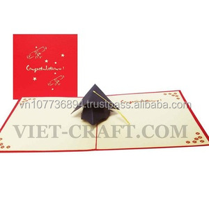 Tarjetas de Felicitación Pop-up Hechas a Mano con Diseño Floral 3D Estilo Vietnamita, Material de Papel para Recuerdos de Graduación - Product Image 2