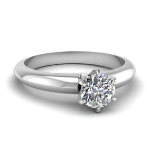 Classic 2.00CT Round Cut Moissanite <b>Solitaire</b> Engagement <b>Ring</b> for Women 925 Sterling <b>Silver</b> with Classic Design - Product Image 4