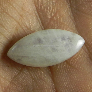 หินมูนสโตนสายรุ้งสีน้ำเงินธรรมชาติขนาด27X12มม. หินอ่อน Cabochon 19.7 Cts อัญมณีหลวมสำหรับทำเครื่องประดับ - Product Image 3