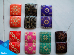 2016 Style ethnique noix de coco sac à main multicolore peint point enveloppe motif dame recyclable tissu Durable écologique - Product Image 6