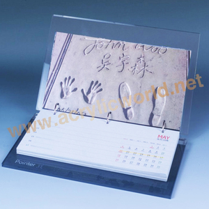 Soporte de Calendario de Acrílico Transparente para Mesa de Oficina / Soporte de Calendario de Escritorio de Plástico Transparente - Product Image 1