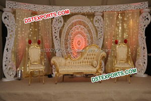 Decoración de escenario de cristal para boda, Palazzo, escenario indio, decoración para bodas - Product Image 3