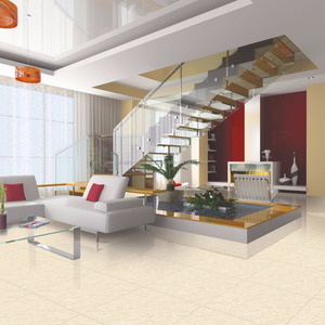 Carreaux en porcelaine polie nano blanc laiteux ivoire uni - Product Image 5