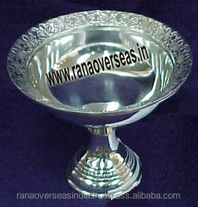 Taza de helado redonda desechable de acero inoxidable con soporte de metal pulido para fiestas, bodas, restaurantes - Product Image 2