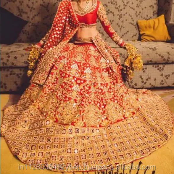 भारतीय पारंपरिक भारी ब्राइडल lehenga चोली 2019