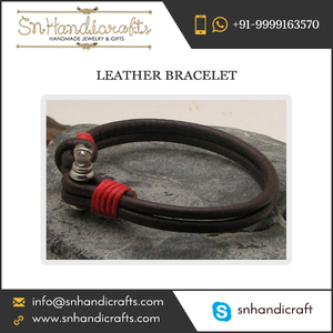 Modernistic Leather Bracelet for Men and Women for Bargain Price - Product Image 1