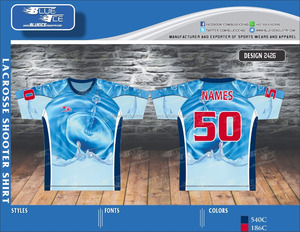 Camiseta de Lacrosse con Efecto 3D, Fabricante de Ropa Deportiva Personalizada, Nombre Personalizado | |   Corte Automatizado de Números y Diseños - Product Image 1