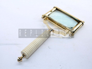 Loupe décorative grande taille en laiton et résine de haute qualité, loupe de poche vintage pour lecture et inspection de bijoux, décoration nautique - Product Image 2