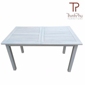 Table d'extérieur en bois rustique, design rectangulaire durable pour mobilier de patio - Product Image 5
