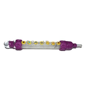 Herramienta de Feng Shui Natural Curativa, Varitas Tibetanas de Cuarzo Cristalino de Color Violeta, Talladas con Tema de Amor, Más Vendidas - Product Image 1