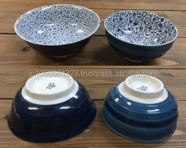 Bol, assiette et tasse en céramique bleue, plat et tasse de haute qualité avec divers styles et motifs, livraison gratuite