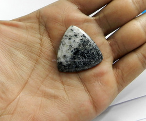 Natural Orbicular Jasper 33x31mm Fancy Trillion Cabochon Loose Gemstones for Jewelry - Product Image 2