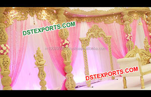 Scène de mariage royale musulmane, scène de mariage au look traditionnel, scène de mariage de type hindou en fibre, décoration d'événements en Caroline du Nord - Product Image 6