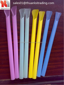 Pajitas de cuchara de plástico desechables para barra de helado Accesorios para restaurantes - Product Image 6