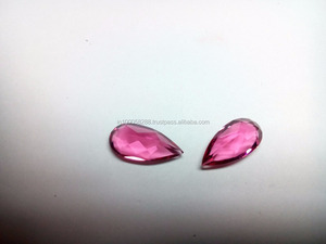 Tourmaline rose synthétique Marquise coupe pierre de verre traitée thermiquement 8*16mm pour la fabrication de bijoux - Product Image 4