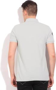 Polo à manches courtes gris clair pour homme avec poche avant, imprimé, décontracté, en tissu Oxford de coton respirant, coupe classique - Product Image 2