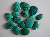 Pierres taillées vertes turquoise naturelles, formes mélangées, taille personnalisée, pierres précieuses provenant des États-Unis