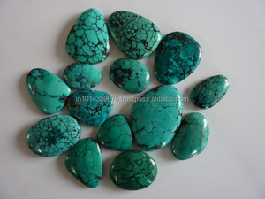 Piedras naturales de corte turquesa, fabricación de piedras preciosas de tamaño variado - Product Image 3