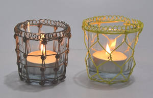 Belle bougie chauffe-plat en métal support votif intérieur/extérieur maison hôtel bureau fêtes de noël décorations élégantes - Product Image 3