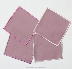ผ้าเช็ดปากแบบขอบปักสี - Product Image 1