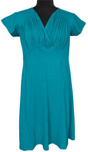 Vestido de maternidad con cuello en V y Media manga, busto plisado, tela de bambú de algodón Spandex orgánico para ocasiones laborales, número de modelo de pedido - Product Image 5