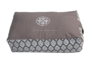 Indian Manufacturer's Fashionable Cotton Canvas/Twill <b>Rectangular</b> Meditation <b>Cushion</b> Custom Color Logo OEM Healthcare Supply - Product Image 4