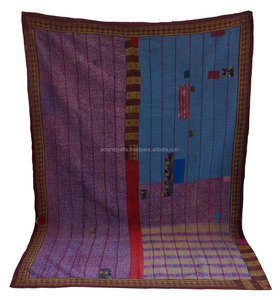 Twin Cotton <b>Kantha</b> Blanket Reversible Patchwork <b>Kantha</b> <b>Throw</b> - Product Image 2