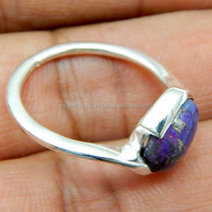 Anillo de Plata de Ley 925 con Turquesa Azul Natural en Forma de Corazón, Joyería Bohemia Personalizada para Mujeres y Hombres, Regalo para Bodas y Fiestas - Product Image 2